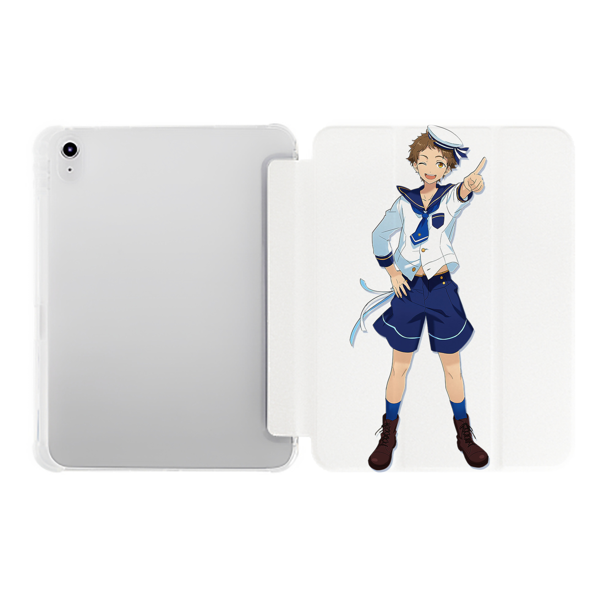 （画像用） あんさんぶるスターズ! Ensemble Stars IPad ケース ペン収納付き 三つ折りスタンド PUレザー×シリコン 対応機種9.5/10.5/10.9インチ